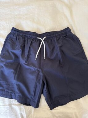 Men's Navy Swim Trunks